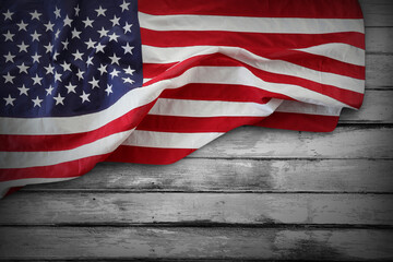 Obraz premium American flag on boards