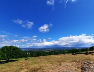 landscape with blue sky