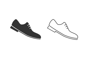 Formal Shoes Line Icon. Man Footwear Illustration As A Simple Vector