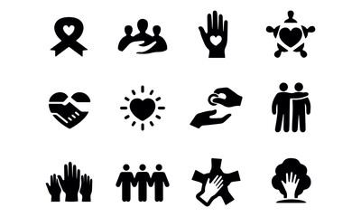 Charity Icons vector design 