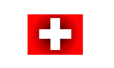 Fototapeta premium First aid icon on red background