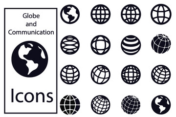  Globe and Communication Icons