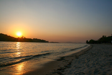 beach sunset golden sun beautifull peace