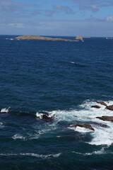 Fototapeta premium Cliffs in Coastal landscape of San Cibrao San Ciprian. Galicia, Spain
