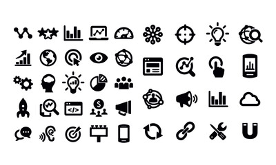  internet marketing icons vector design 