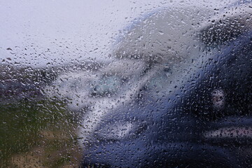 Motorhome in a rainy day. Galicia,Spain