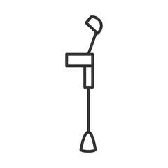 forearm crutch, walking aid, world disability day, linear icon design