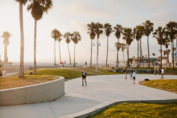People on the Venice Beach, California 