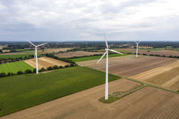 wind turbine on a field