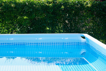 garden pool in the sun