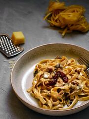 Fetuccini with tomatoes