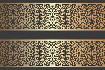 Laser cut panel design. ornate vintage vector border template for laser cutting, stained glass, glass etching, sandblasting, wood carving, engraving, cardmaking, wedding invitations. 