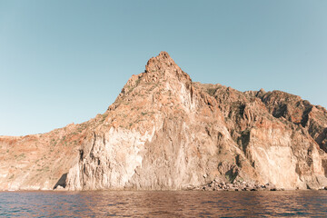 Fototapeta na wymiar Cliff of Salina. Aeolian islands, Sicily.