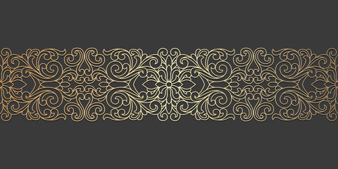 Laser cut panel design. Ornate vintage border template for laser cutting, stained glass, glass etching, sandblasting, wood carving, cardmaking, wedding invitations, stencils. - obrazy, fototapety, plakaty