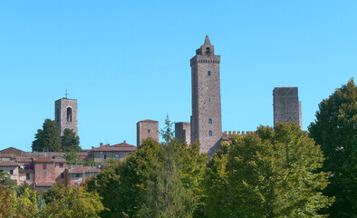 Fototapeta na wymiar beautiful view of San Gimignano in Tuscany