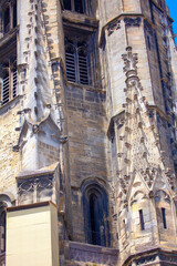 Fototapeta na wymiar Architecture details of Gothic Spire . Bell Tower of Saint Michael Basilica of Bordeaux