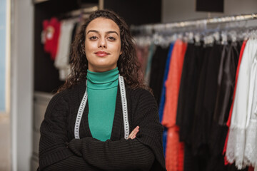 Young business owner in boutique