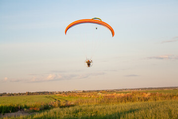 paraglider in the sky