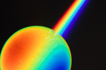 Colors of the rainbow product of Broken light, showing the spectrum of the light being bent by a...