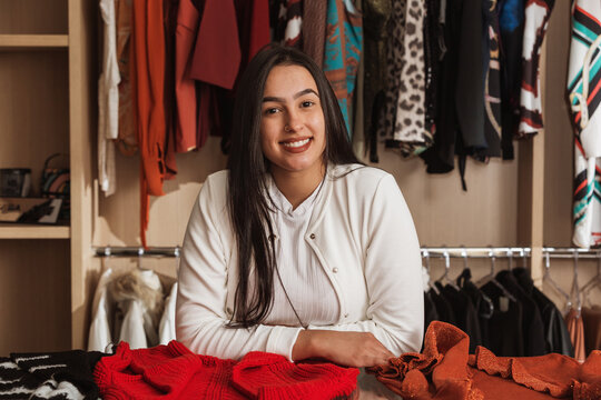 Young business owner in boutique