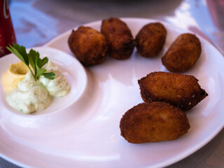Croquetas at a restaurant in Tenerife