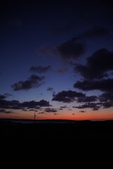 Sunset in Beach of  Valdovino. Ferrol Galicia,Spain