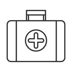 kit aid first medical equipment, linear icon design