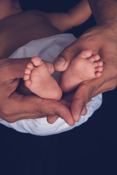 Newborn baby feet and hands stock photo royalty free 
