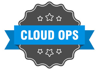 cloud ops label. cloud ops isolated seal. sticker. sign