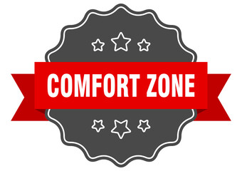 comfort zone label. comfort zone isolated seal. sticker. sign