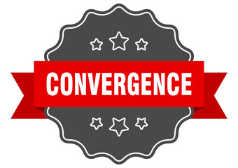 convergence label. convergence isolated seal. sticker. sign