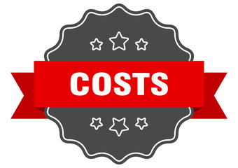 costs label. costs isolated seal. sticker. sign