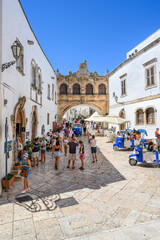 Ostuni, Bari, Italy - 
People walking in Ostuni, also called the white city