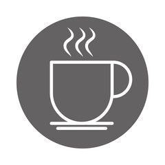 hot coffee cup aroma beverage, block and line icon