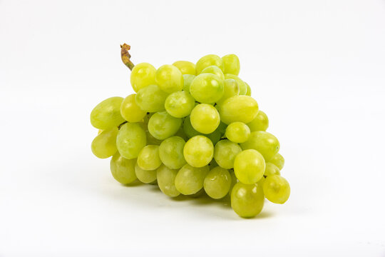 bunch of grapes on white background