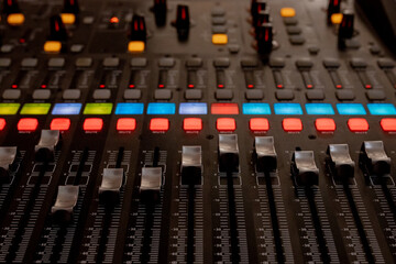 Obraz premium buttons equipment for sound mixer control, equipment for sound mixer control, electornic device