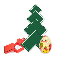 Letterhead template: new year mockup isolated on white background