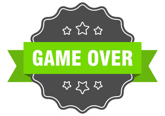 game over label. game over isolated seal. sticker. sign