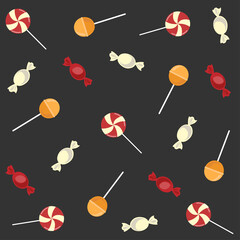 sweet candy pattern. lollipop background