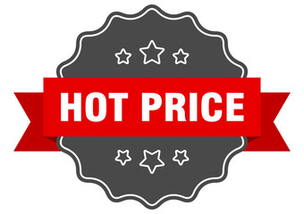 hot price label. hot price isolated seal. sticker. sign