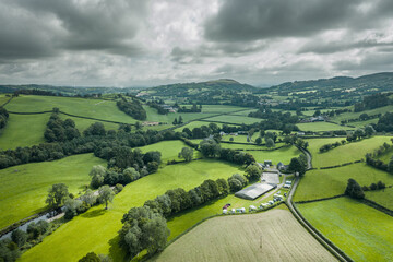 Scenic Green Hills in Mid Wales