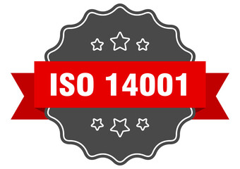 iso 14001 label. iso 14001 isolated seal. sticker. sign