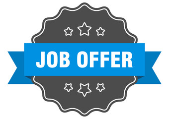 job offer label. job offer isolated seal. sticker. sign