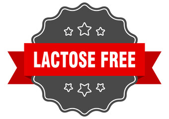 lactose free label. lactose free isolated seal. sticker. sign