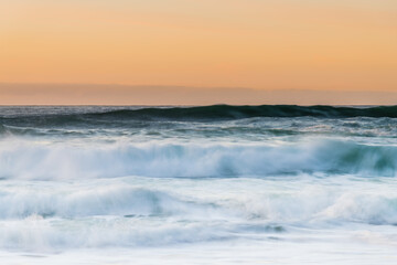 Naklejka na ściany i meble Winter and Waves - Sunrise at the Seaside
