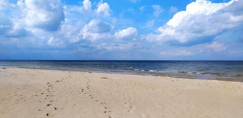 Beach and silent sea