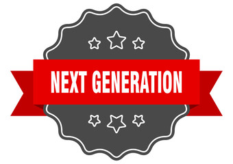 next generation label. next generation isolated seal. sticker. sign