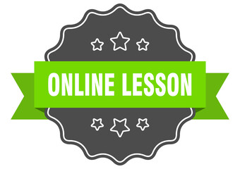 online lesson label. online lesson isolated seal. sticker. sign