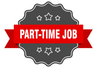 part-time job label. part-time job isolated seal. sticker. sign
