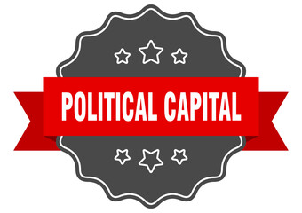 political capital label. political capital isolated seal. sticker. sign